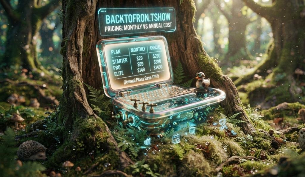 backtofrontshow pricing